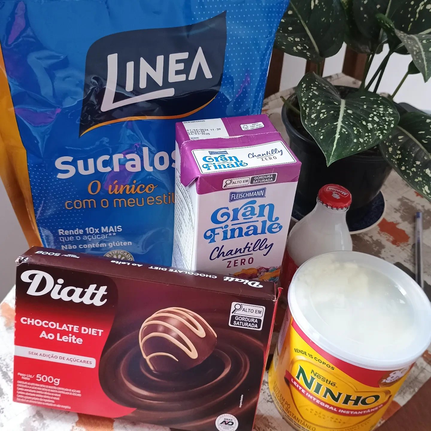 Ingredientes zero açúcar: sucralose e chocolate diet
