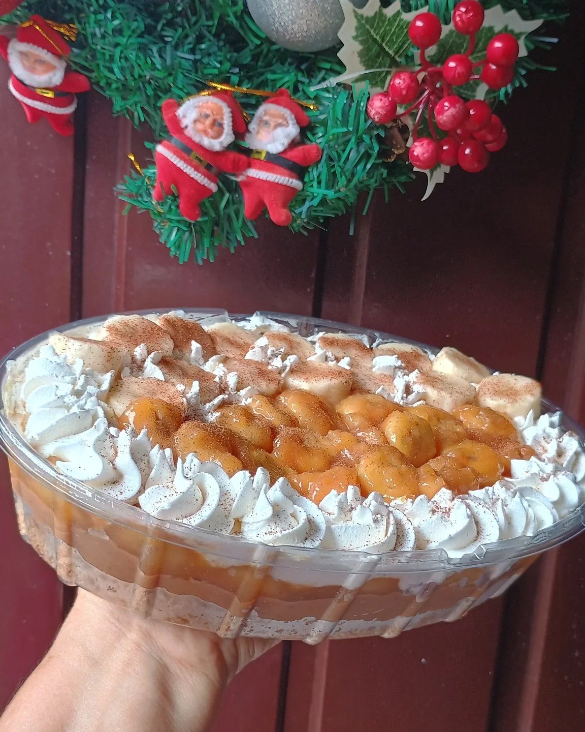 Pavê de banana com caramelo